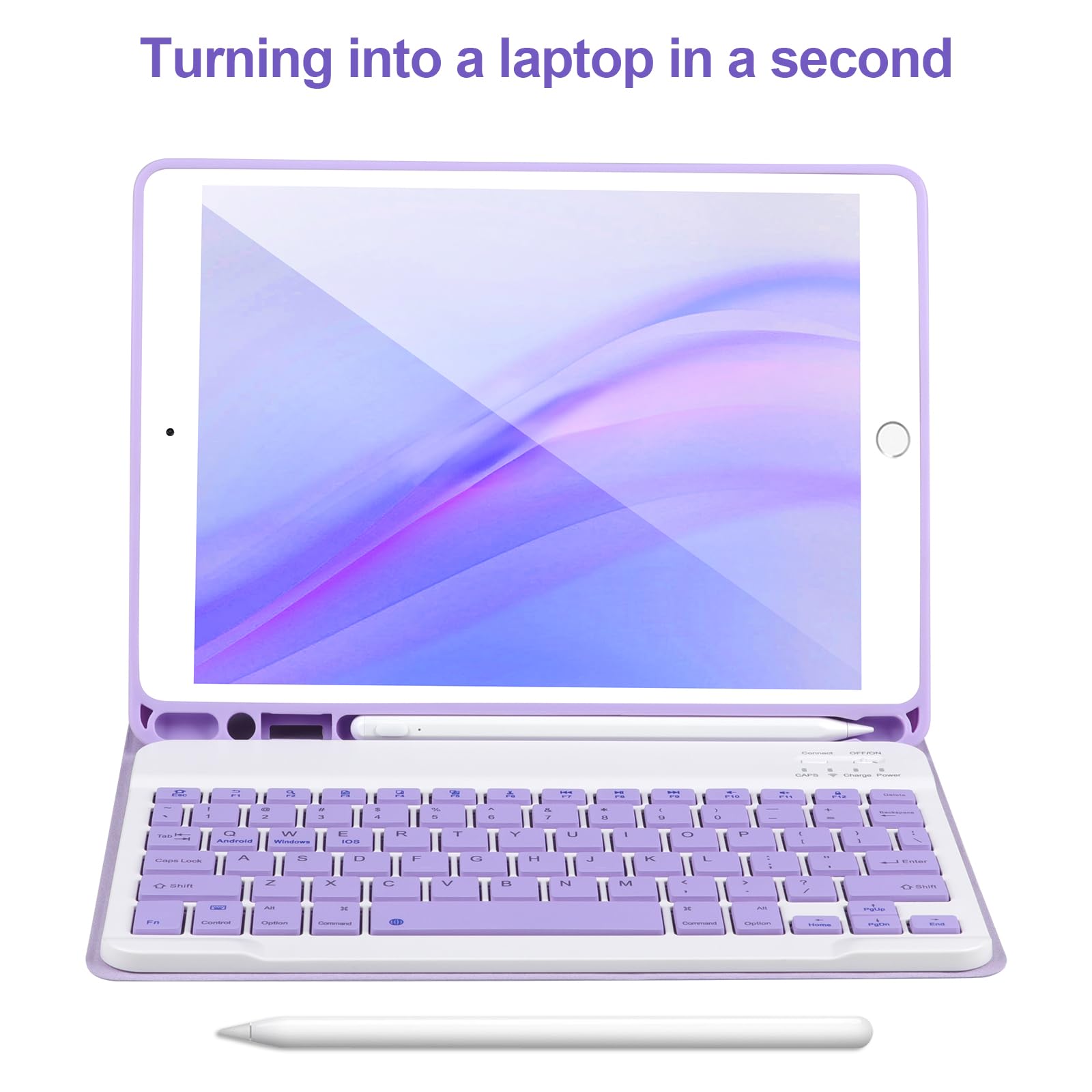 Amazon.co.jp: iPad 9/8/7th Gen 10.2インチ用キーボードケース、iPad